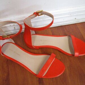 Stuart Weitzman orange ankle strap sandal size 7 M